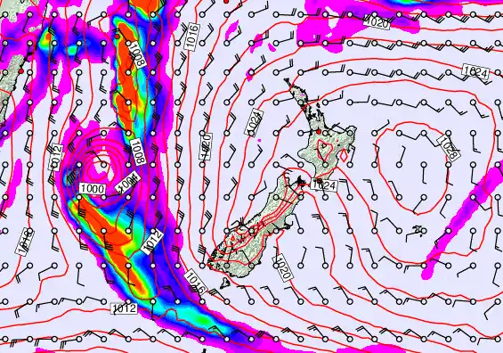 New Zealand forecast chart for Wednesday, May 20th, 2026 at 6:00 AM
