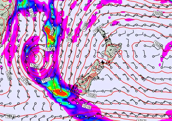 New Zealand forecast chart for Wednesday, May 20th, 2026 at 6:00 PM