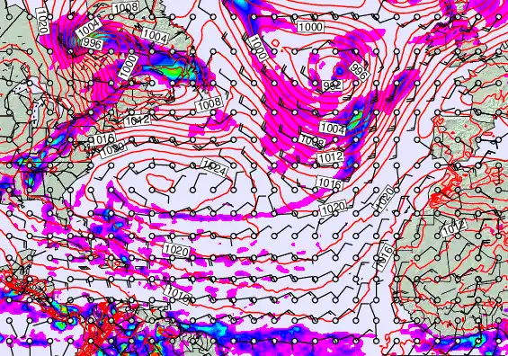 North Atlantic forecast chart for Wednesday, May 20th, 2026 at 12:00 PM