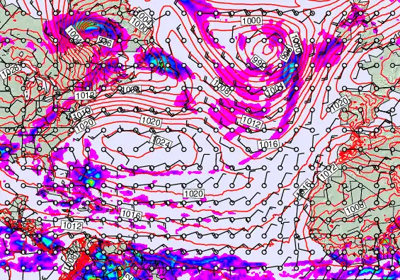 North Atlantic forecast chart for Wednesday, May 20th, 2026 at 6:00 PM