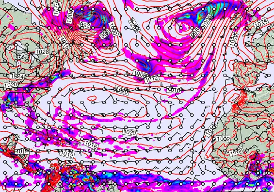 North Atlantic forecast chart for Thursday, May 21st, 2026 at 6:00 AM