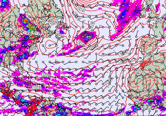 North Atlantic forecast chart for Tuesday, May 26th, 2026 at 6:00 AM