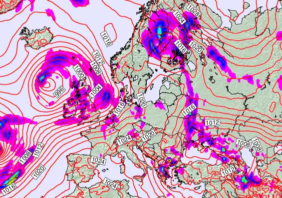 Europe forecast chart for Wednesday, May 20th, 2026 at 12:00 AM