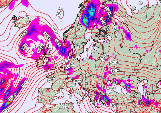 Europe forecast chart for Wednesday, May 20th, 2026 at 6:00 AM