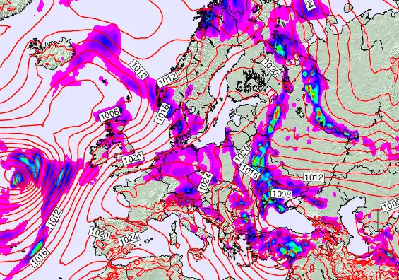 Europe forecast chart for Wednesday, May 20th, 2026 at 6:00 PM