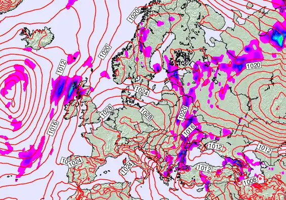 Europe forecast chart for Friday, May 22nd, 2026 at 12:00 AM