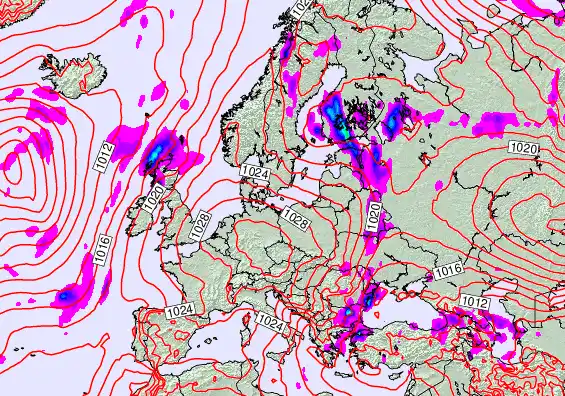 Europe forecast chart for Friday, May 22nd, 2026 at 6:00 AM
