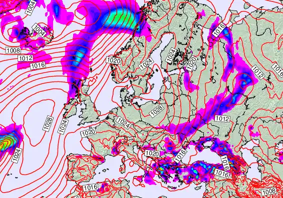 Europe forecast chart for Tuesday, May 26th, 2026 at 6:00 PM