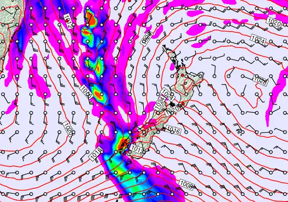 New Zealand forecast chart for Wednesday, May 20th, 2026 at 6:00 PM
