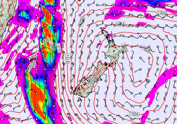 New Zealand forecast chart for Wednesday, May 20th, 2026 at 12:00 AM