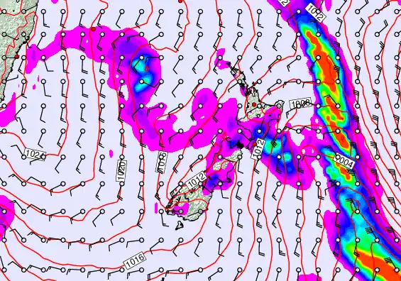 New Zealand forecast chart for Thursday, May 28th, 2026 at 6:00 AM