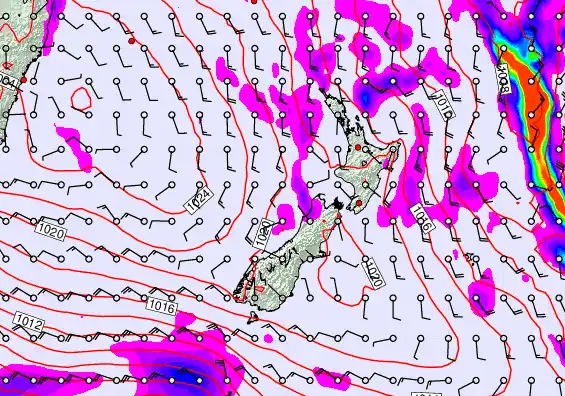 New Zealand forecast chart for Friday, May 29th, 2026 at 6:00 AM