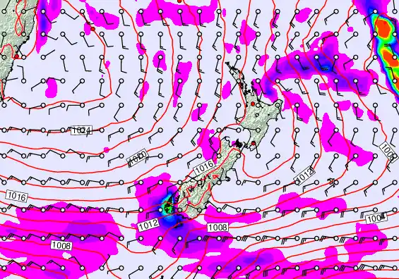 New Zealand forecast chart for Friday, May 29th, 2026 at 12:00 AM