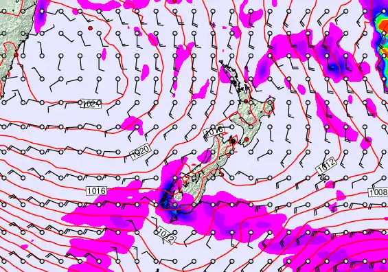 New Zealand forecast chart for Friday, May 29th, 2026 at 6:00 AM