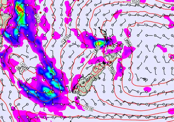 New Zealand forecast chart for Wednesday, May 27th, 2026 at 6:00 PM