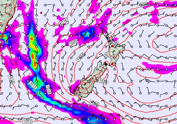 New Zealand forecast chart for Tuesday, May 26th, 2026 at 6:00 PM