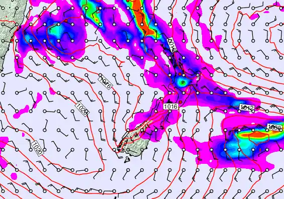 New Zealand forecast chart for Friday, May 29th, 2026 at 12:00 AM