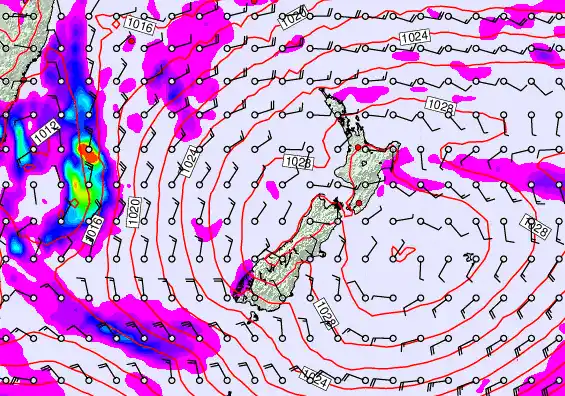 New Zealand forecast chart for Tuesday, May 26th, 2026 at 6:00 PM