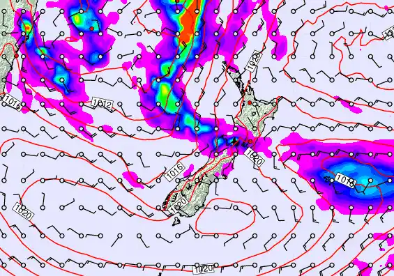 New Zealand forecast chart for Friday, May 29th, 2026 at 6:00 AM
