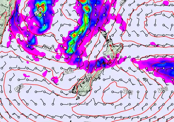 New Zealand forecast chart for Friday, May 29th, 2026 at 12:00 PM
