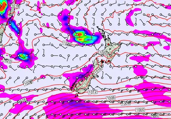 New Zealand forecast chart for Wednesday, May 27th, 2026 at 6:00 PM