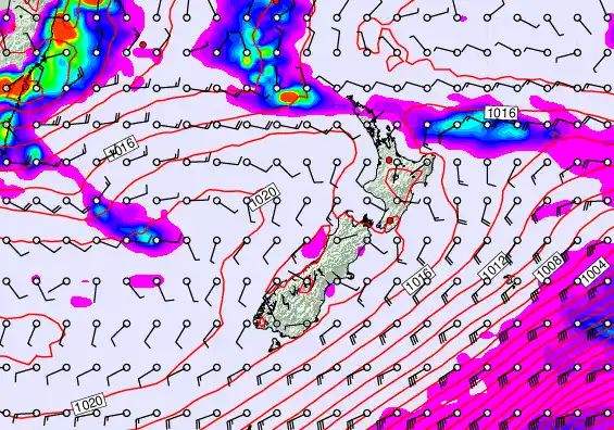 New Zealand forecast chart for Thursday, May 28th, 2026 at 6:00 PM