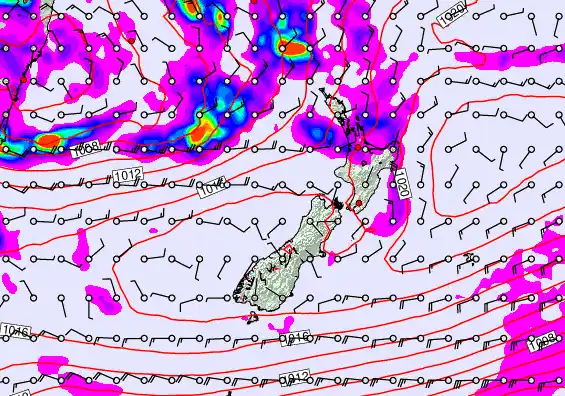 New Zealand forecast chart for Saturday, May 30th, 2026 at 6:00 AM