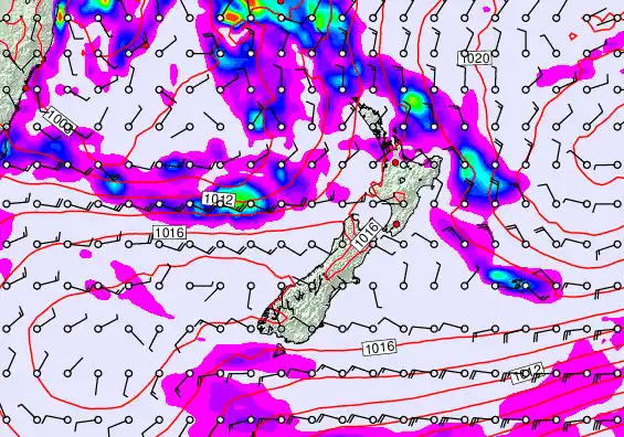 New Zealand forecast chart for Sunday, May 31st, 2026 at 12:00 AM