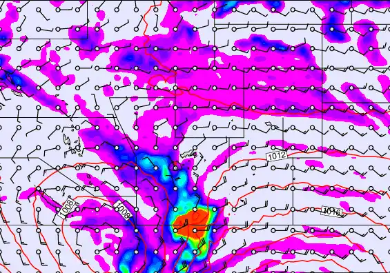 Pacific Islands forecast chart for Sunday, May 24th, 2026 at 12:00 PM