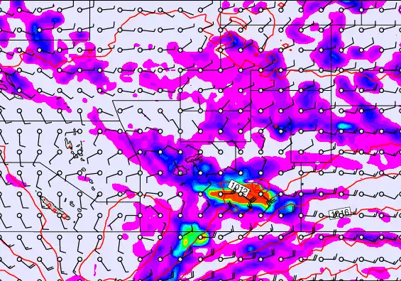 Pacific Islands forecast chart for Monday, May 25th, 2026 at 12:00 PM