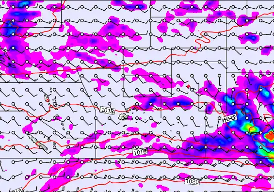 Pacific Islands forecast chart for Wednesday, May 27th, 2026 at 6:00 AM