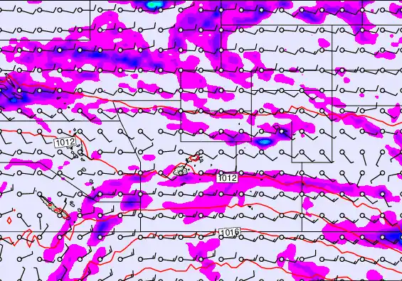 Pacific Islands forecast chart for Thursday, May 28th, 2026 at 12:00 PM