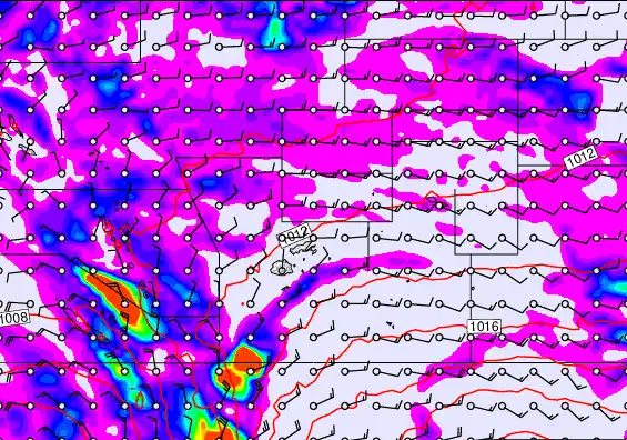Pacific Islands forecast chart for Sunday, May 31st, 2026 at 6:00 PM