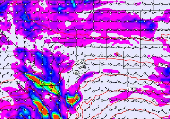 Pacific Islands forecast chart for Monday, June 1st, 2026 at 12:00 AM
