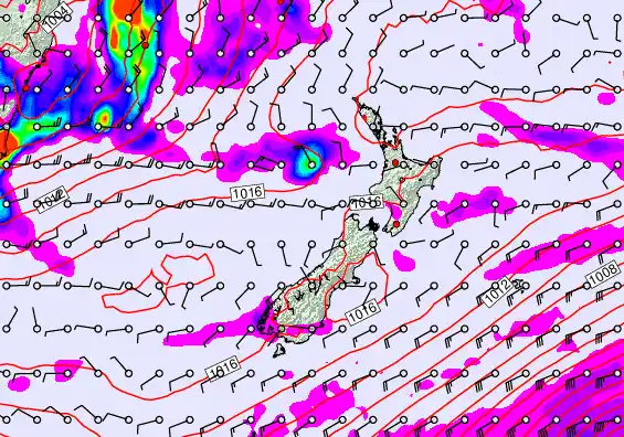 New Zealand forecast chart for Friday, May 29th, 2026 at 12:00 AM