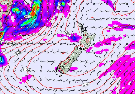 New Zealand forecast chart for Friday, May 29th, 2026 at 12:00 PM