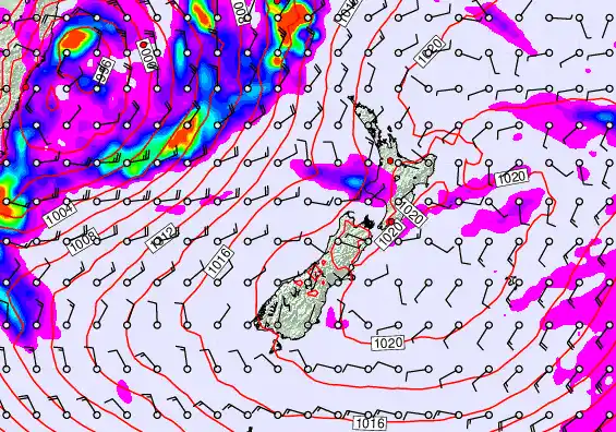 New Zealand forecast chart for Friday, May 29th, 2026 at 6:00 PM