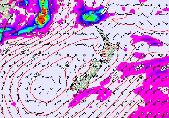 New Zealand forecast chart for Friday, May 29th, 2026 at 6:00 AM