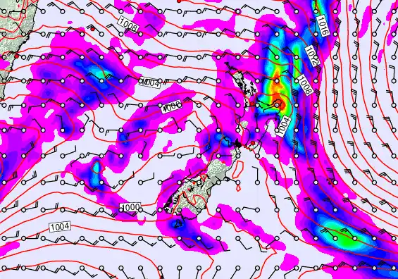 New Zealand forecast chart for Tuesday, June 2nd, 2026 at 6:00 PM