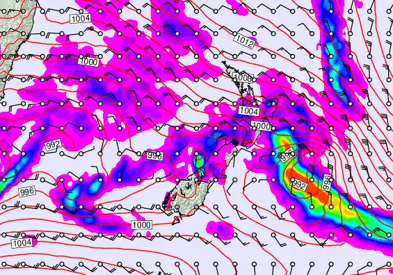 New Zealand forecast chart for Wednesday, June 3rd, 2026 at 6:00 AM