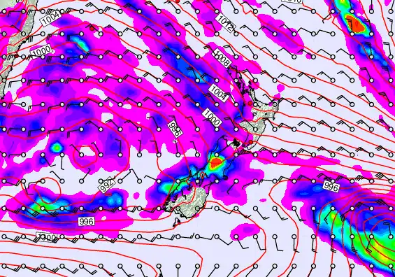 New Zealand forecast chart for Wednesday, June 3rd, 2026 at 6:00 PM