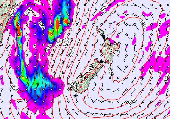 New Zealand forecast chart for Friday, May 29th, 2026 at 6:00 PM