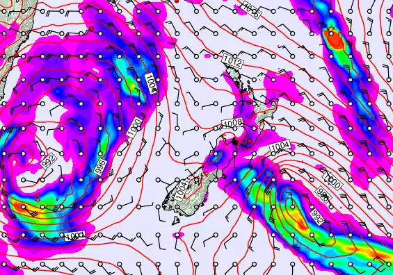 New Zealand forecast chart for Wednesday, June 3rd, 2026 at 6:00 AM