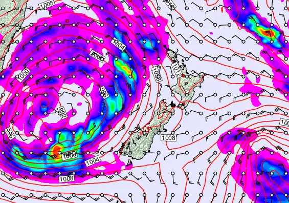 New Zealand forecast chart for Wednesday, June 3rd, 2026 at 6:00 PM
