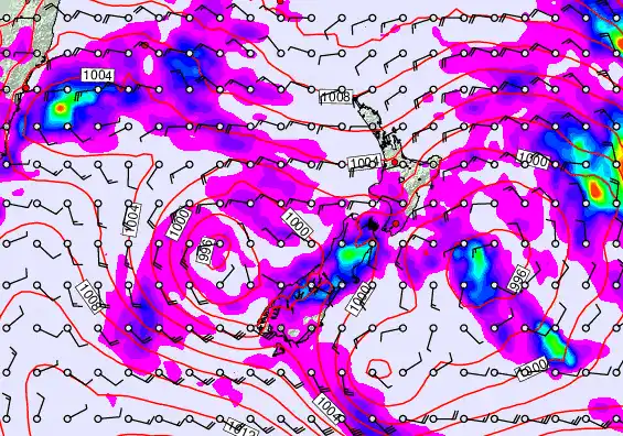 New Zealand forecast chart for Saturday, June 6th, 2026 at 6:00 AM