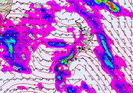 New Zealand forecast chart for Friday, June 5th, 2026 at 12:00 PM