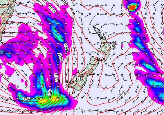 New Zealand forecast chart for Wednesday, June 3rd, 2026 at 6:00 AM