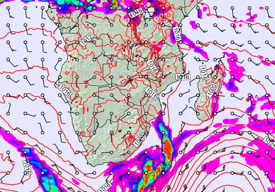 South Africa forecast chart for Friday, June 5th, 2026 at 6:00 PM