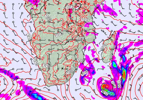 South Africa forecast chart for Wednesday, June 10th, 2026 at 12:00 PM