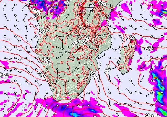 South Africa forecast chart for Friday, June 12th, 2026 at 6:00 PM